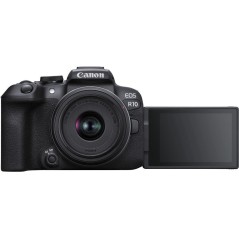 Canon EOS R10 Black Digital Camera + RF-S 18-45mm F4.5-6.3 IS STM Lens - Capture Stunning Moments with Unmatched Clarity!